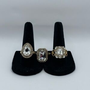 Elegant Gold and Silver Statement Rings